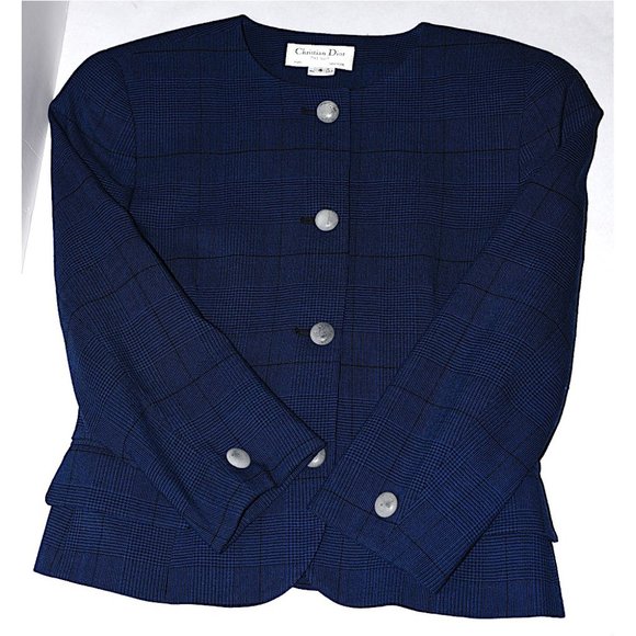 Christian Dior The Suit Vintage Plaid Skirt Suit [size 4 but fits like petite] - Picture 3 of 16